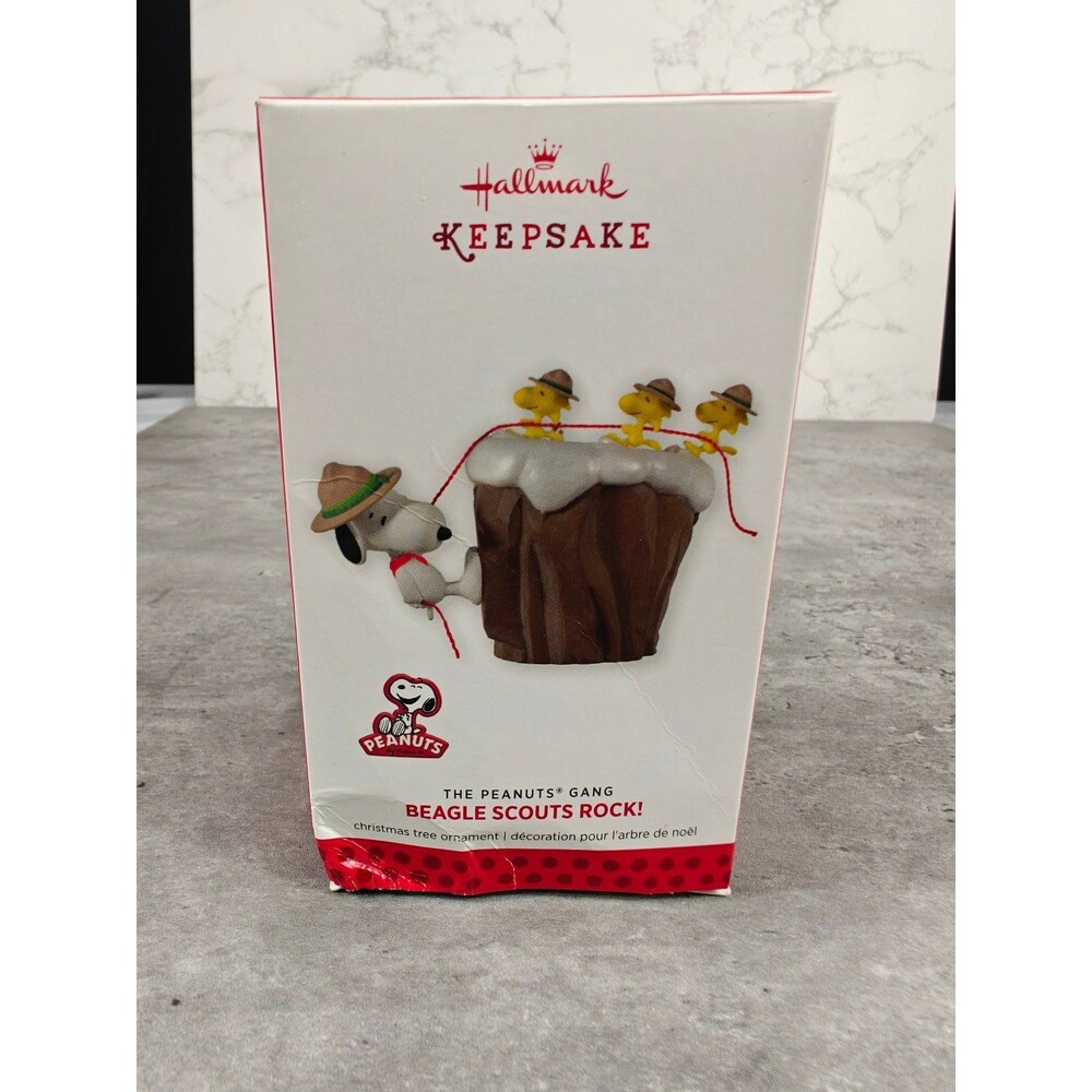 2013 Hallmark Snoopy Peanuts Beagle Scouts Rock Christmas Ornament